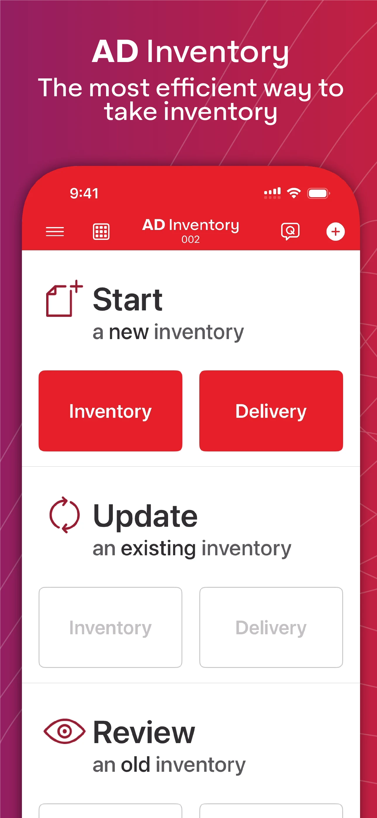 AD Inventory screenshot